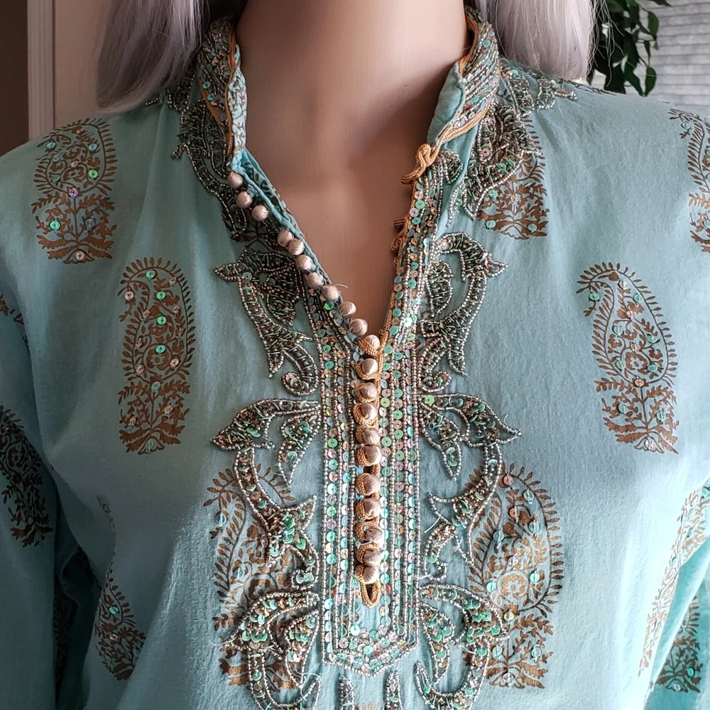 Juliet Dunn London Dress Kaftan size 2 - Picture 3 of 10